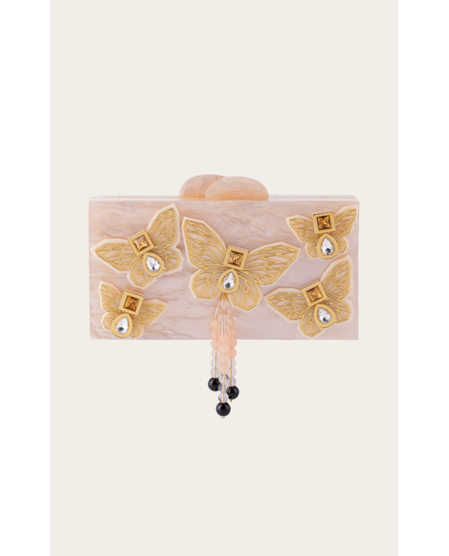 THE CREME BUTTERFLY CLUTCH 